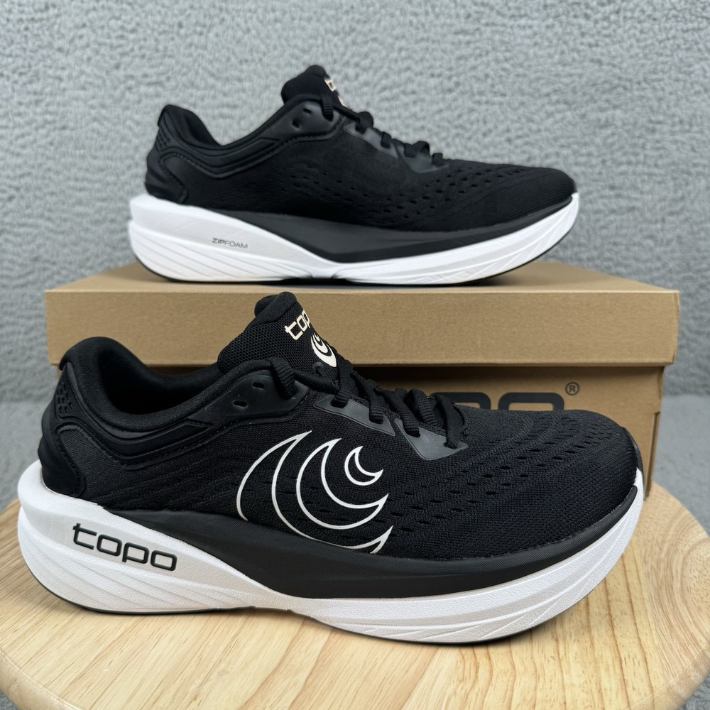 Topo Athletic Phantom 4 Womens 9 Black White High Cushion Road Running Shoes